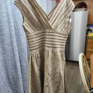 Andre Oliver Beige and Cream Dress